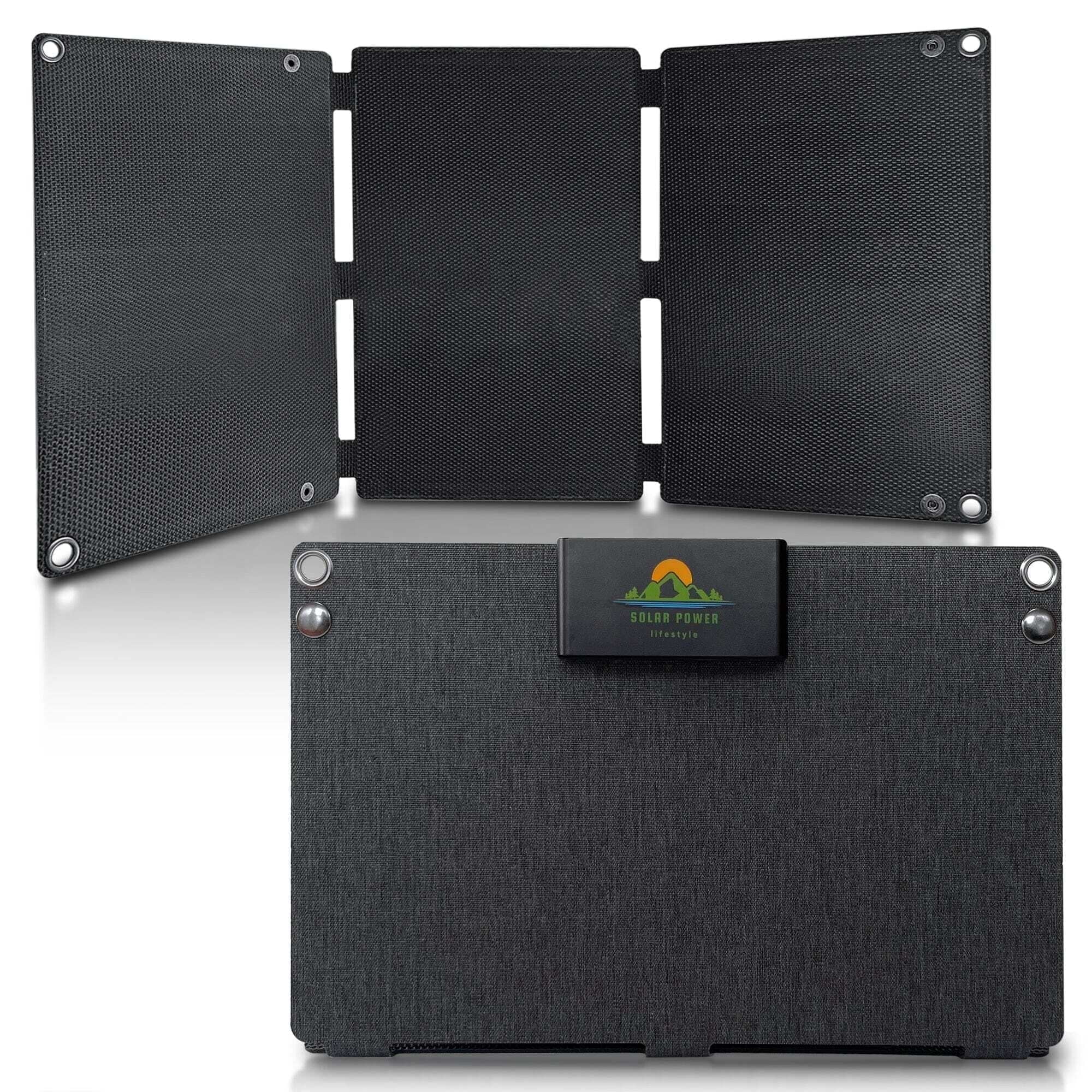 Solar Power Lifestyle 25W Solar Panel for Camping, Hiking, Outdoor Adventures, & Emergency Prep
