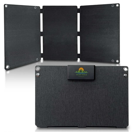 Solar Power Lifestyle 25W Solar Panel for Camping, Hiking, Outdoor Adventures, & Emergency Prep