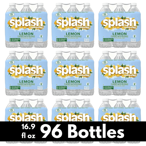 SPLASH Lemon Flavored Water 16.9 fl oz  96 Pack