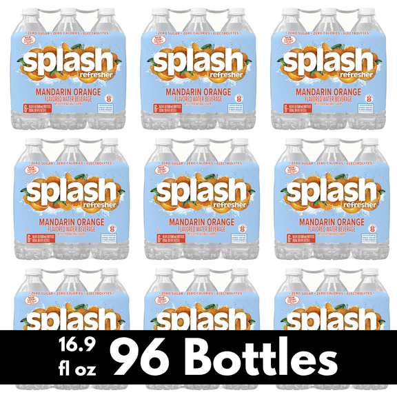 SPLASH Mandarin Orange Water Beverage 16.9 fl oz  96 Pack