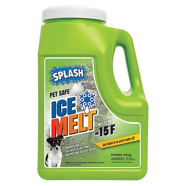 SPLASH 8lbs Pet Safe Ice Melt Jug: Outdoor Calcium & Magnesium