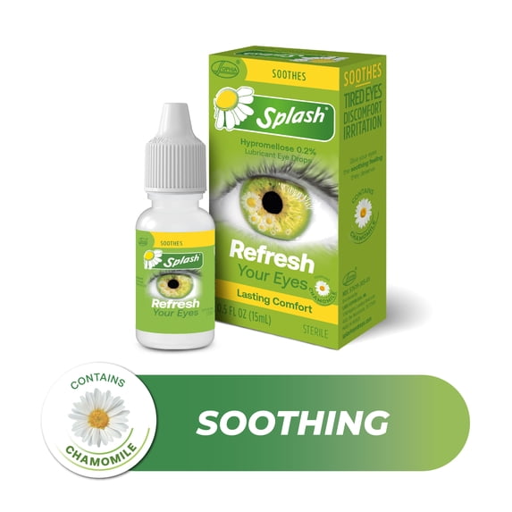 Splash Refresh Soothing Eyes Drops For Tired Eyes, Contains Chamomile, Daily Use 0.5 Fl Oz