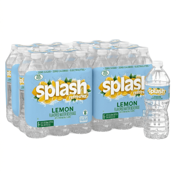SPLASH Refresher Lemon Flavored Water 16.9oz 24 Pack
