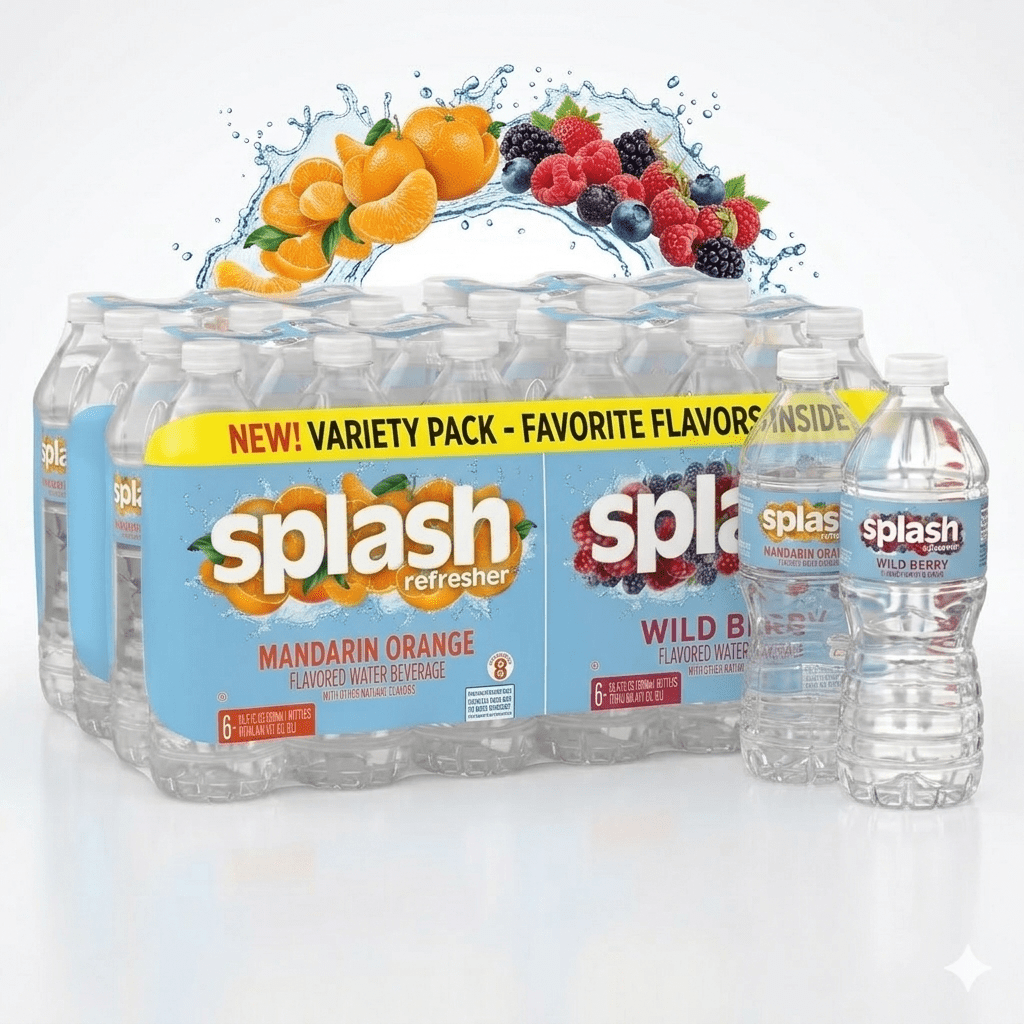 SPLASH Refresher Mandarin Orange & Wild Berry 16.9oz 24 Pack 12 Each