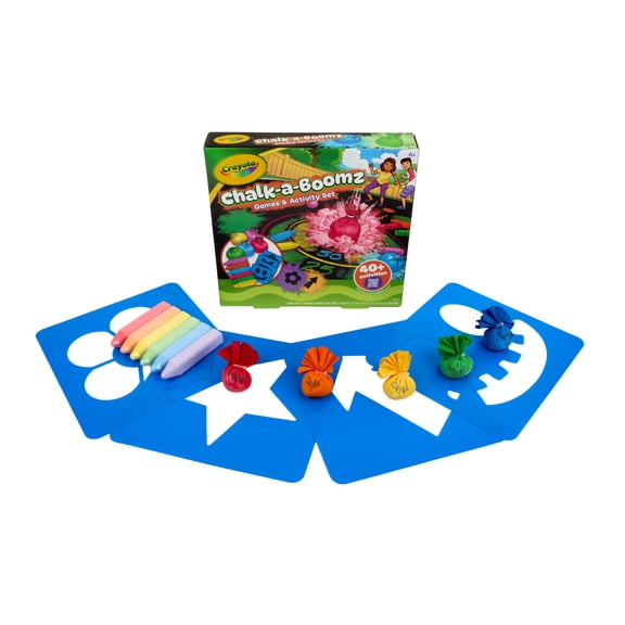 Crayola Chalk-a-Boomz Outdoor Chalk Toss Game, Outside Activities for Kids, Sidewalk Chalk Toy, Family & Party Fun, Gift for Kids, Ages 4 & Up