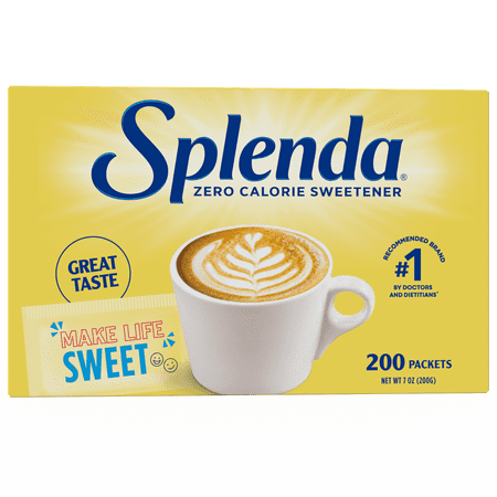 SPLENDA No Calorie Sweetener, 200 ct packets – Zero Calorie Sugar Substitute Sweetener