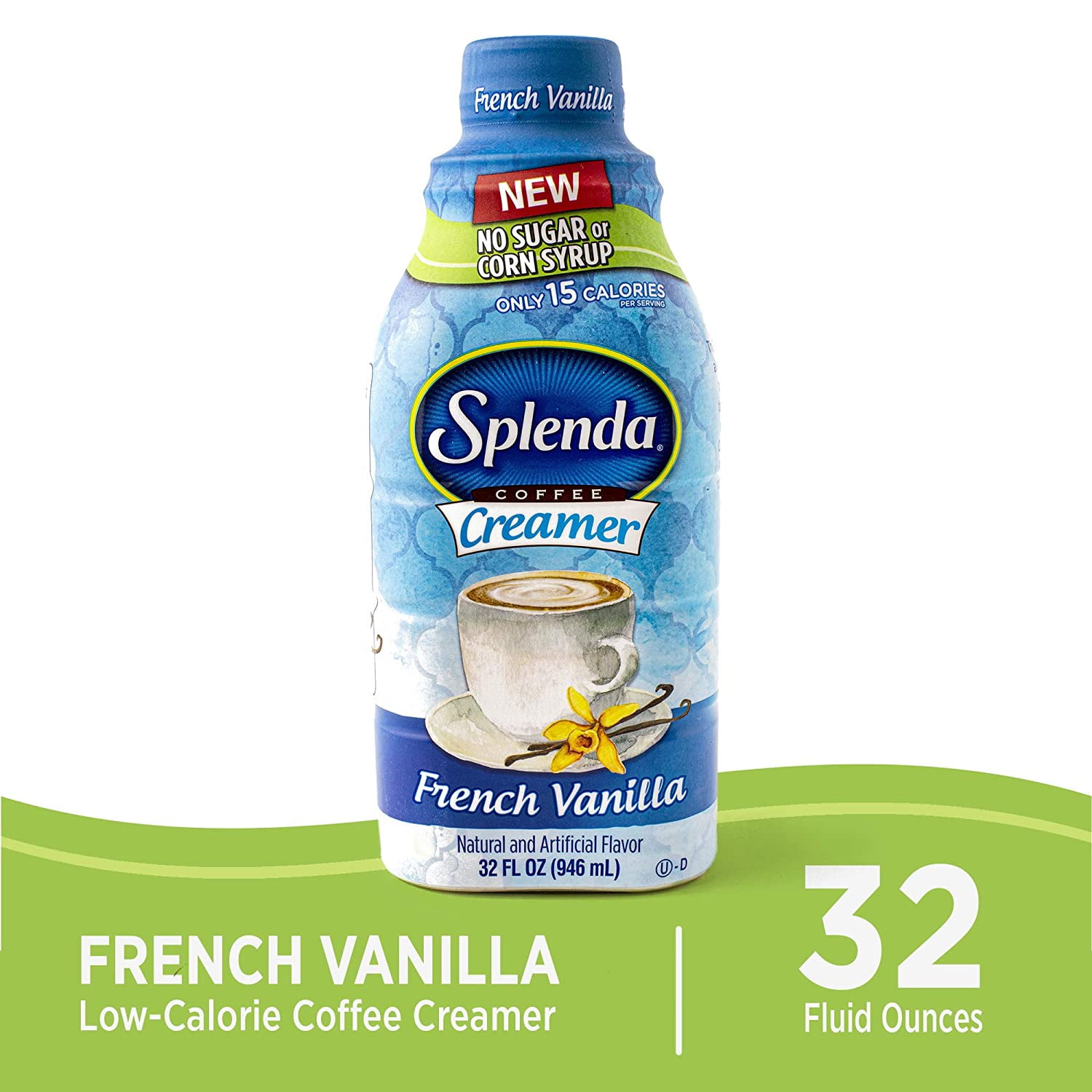 SPLENDA Sugar Free, Low Calorie French Vanilla Coffee Creamer. Single 32 fl oz Bottle