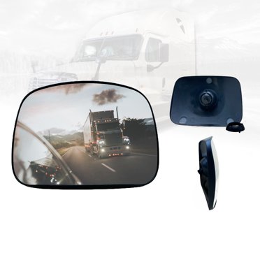 Replacement Hood Mirror Glass For 2008-2016 Freightliner Cascadia - Driver Side (LH), Non-Heated, Clear Lens