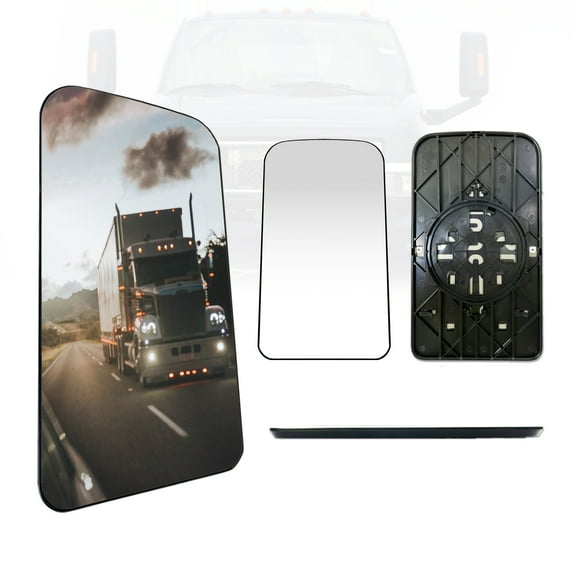 SPLENDID Replacement Mirror Glass for 2003-2009 Chevy Kodiak, 2003-2009 GMC Topkick C4500 C5500 C6500, Flat, Heated, Driver/Passenger Side