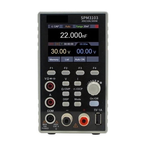 SPM DC Power Supply Multimeter 2-in-1 30V/60V 5A/10A 1CH CV CC Regulated Power Source 4 1/2 Digital Multimeter