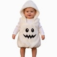 thumbnail image 1 of SPMGOYV Infant Baby Boy Girl Halloween Outfit Ghost Costumes One Piece Hoodie Romper Bodysuit Cute Fall Winter Clothes(Red,3-6 M), 1 of 9