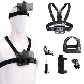 Phone Chest Mount,Chest Phone Holder for Filming,Mount Head Strap Holder Kit for Vlog/Pov,Compatible with Phone,Gopro Hero,Dji Osmo Action Cameras