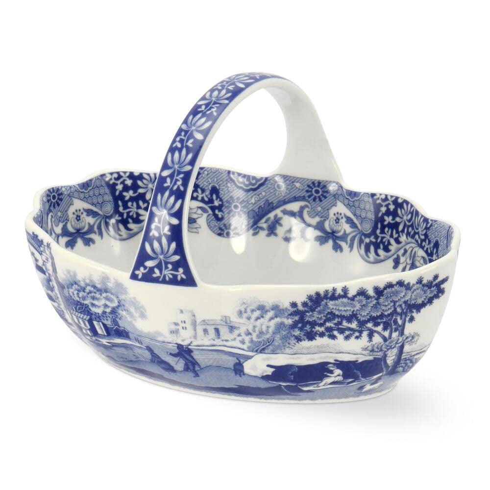 Spode Plateau à Poignées Blue Italian - Service Iconique Bleu Et Blanc Pour Table Élégante