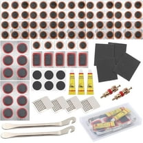SPOKKI 103 Pcs Puncture Repair Kit, Puncher Repair Kit Bicycle, Bicycle Inner Tube Patch Kit, Self-Adhesive Bike Puncture Repair Patches for Cycling, Motorcycle, BMX, ATVs and More Inflatable Rubber