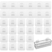 SPOKKI 30 Pcs Shower Caddy Adhesive Hooks, TSV Waterproof Adhesive Replacement Sticker, No Drilling Sticky Hanging Hook