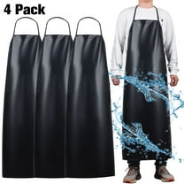 GIRACOA  4 Pack Waterproof Rubber Vinyl Apron 43" Heavy Duty Lab Apron, Butcher Aprons for Dishwashing