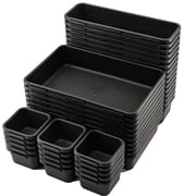 SPOKKI 40Pcs Tool Box Organizer Tray Divider, 3 Sizes Toolbox Desk Drawer Organizer, Garage Tool Organizer and Storage