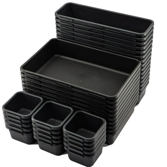 SPOKKI 40Pcs Tool Box Organizer Tray Divider, 3 Sizes Toolbox Desk Drawer Organizer, Garage Tool Organizer and Storage