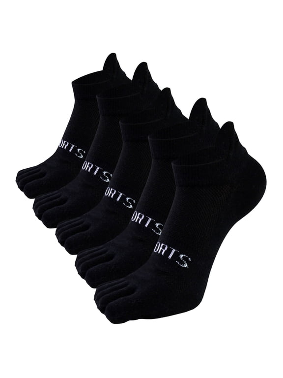 5 Pairs Toe Socks for Men Women, Ankle Five Finger Socks Athletic Running Socks for Hiking, Gym & Tennis