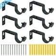 thumbnail image 1 of SPOKKI 6 PCS Aluminum Curtain Rod Brackets with Hardware - Durable & Easy Install, 1 of 9