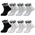 thumbnail image 1 of SPOKKI 8 Pairs Sports Socks Men Women Tennis Socks Women's Sneaker Socks Unisex Socks (Black Grey White) Hiking Socks Cotton Running Socks Suitable for Office Leisure and Sports, Black, white, grey, 1 of 7