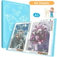 thumbnail image 1 of SPOKKI Diamond Painting Storage Book, A3 Size 60-Page Portfolio Organizer for 5D Diamond Art Kits, Documents, Photos - Lightweight, Waterproof, Dustproof (Blue), 1 of 8