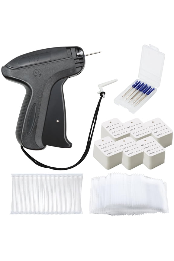 Price Label Gun for Clothing, Hats, Socks with 3000 Paddle Threads and 5 Replacement Needles (5cm)