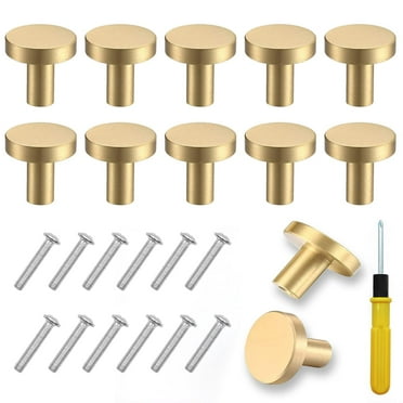 SPOKKI, Round Cabinet Knob Cast Aluminium Alloy with 12 Screws 12 Piece