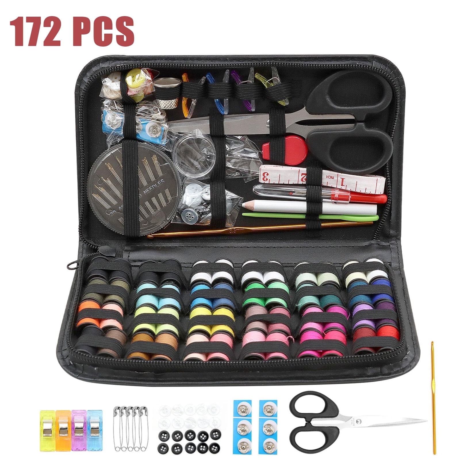 GIRACOA Swing Kits Gift for Mom Grandma Beginner, 172 Pcs complete set of sewing sets, with Scissors,Sewing Needles Thimble, Thread,Tape Measure etc