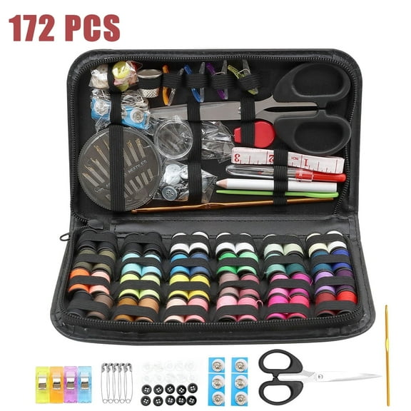 GIRACOA Swing Kits Gift for Mom Grandma Beginner, 172 Pcs complete set of sewing sets, with Scissors,Sewing Needles Thimble, Thread,Tape Measure etc