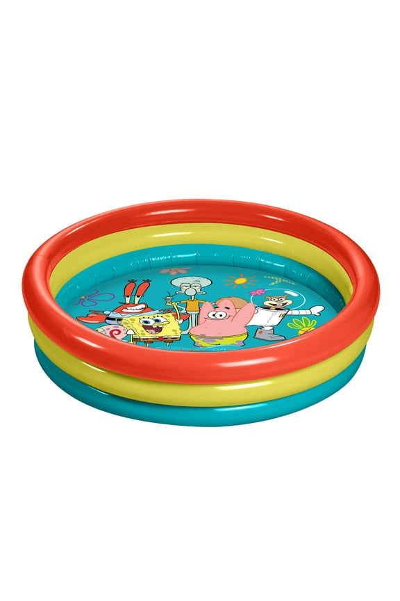 3-Ring Inflatable Swimming Pool, Portable Pool for Outdoor/Indoor Play, for Kids Ages 3+