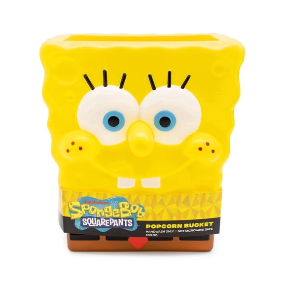 CultureFly SpongeBob SquarePants Molded Popcorn Bucket 8 Inch Snack Bowl