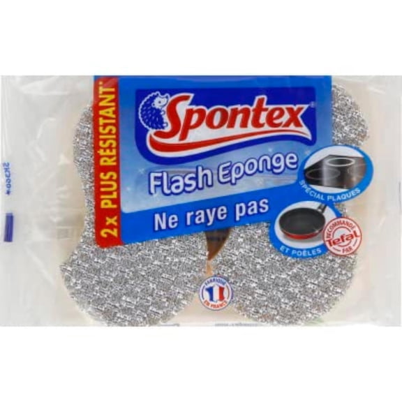 SPONTEX Flash Sponge - 2 Count (Pack of1)