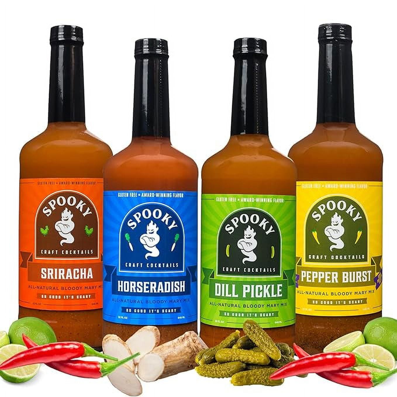 SPOOKY BLOODY MARY Variety Pack Featuring DILL PICKLE, SRIRACHA