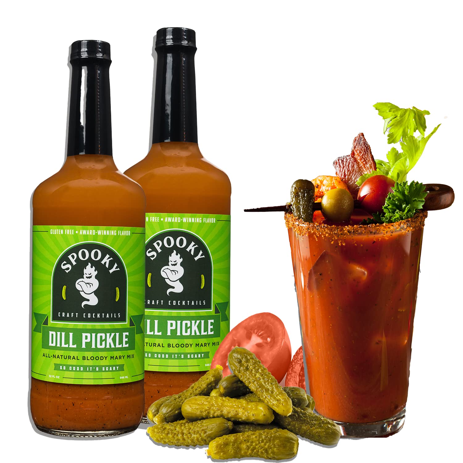 Spicy Craft Bloody Mary Mix, All Natural, Gluten Free, Real