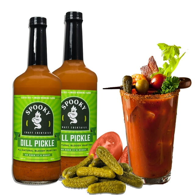 SPOOKY Dill Pickle Bloody Mary Mix, Low Carb, Low Calorie, Gluten Free