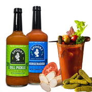 SPOOKY Dill Pickle and Horseradish Bloody Mary Mix Set, Low Carb, Low Calorie, Gluten Free, All-Natural