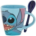 thumbnail image 1 of Disney 9 oz Stitch Blue Ceramic Spoon Mug, 1 of 5
