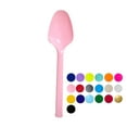 thumbnail image 1 of Olego Pink Plastic Mini Disposable Spoons, 4 Inch, 50 Count, 1 of 4