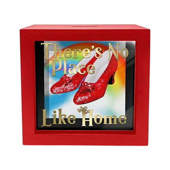 SPOONTIQUES RUBY SLIPPERS SHADOWBOX BANK, RED 16748