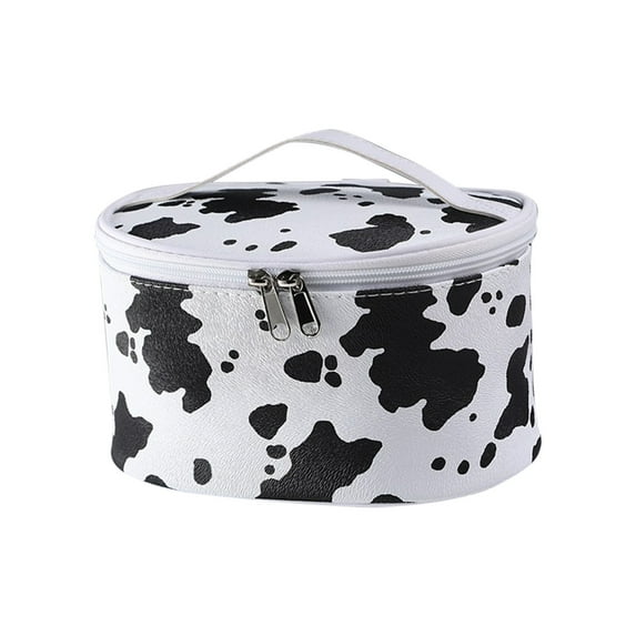 SPOORYOO Aesthetic Clear Makeup Bags,Frosted Translucent Cosmetic Bag Set Portable Travel Bag with Zipper Handle,Hangable and Handy for Makeup Essentials