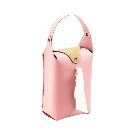 SPOORYOO Car Tissue Box,Car Tissue Box,Hanging Tissue Box Leather Car Tissue,Multifunctional Rectangular Napkin Bag,Wall-Mounted Tissue Case For Car Truck Home