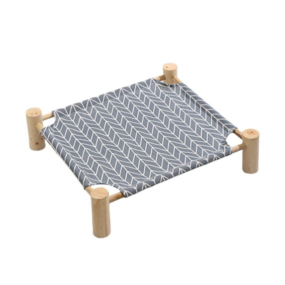 SPOORYOO Cooling Elevated Dog Bed for Large Dogs,Dog Suspended Bed,Wooden Dog Suspended Elevated Cold Bed,Detachable Portable Indoor/Outdoor Pet Bed,Suitable For Cats And Small Dogs