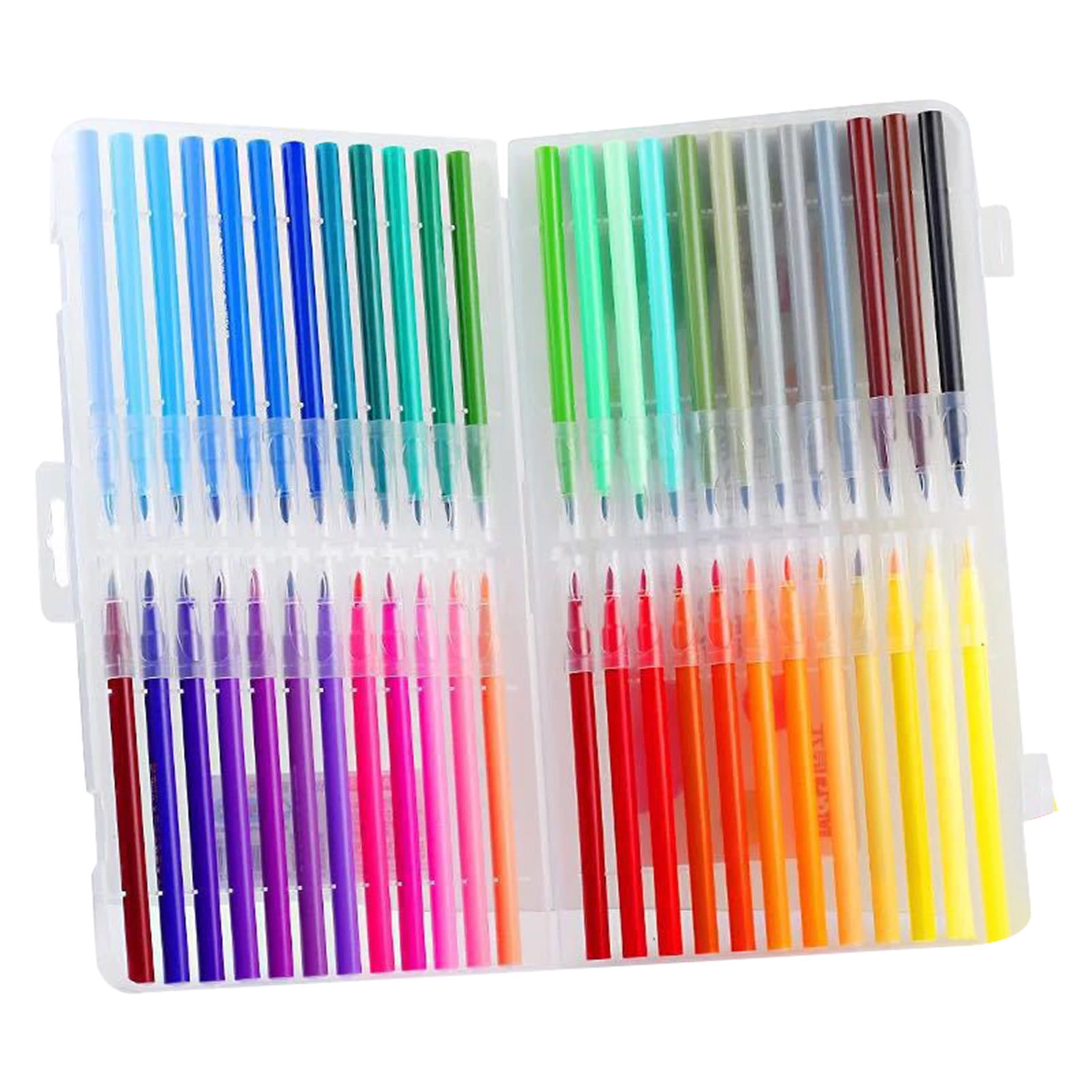 SPOORYOO Water Color Brush Pens,Flexible Nylon Brush Tip Watercolor Markers Create Stunning Watercolor Effects and Calligraphy - 1.5ml Capacity,Ideal for Drawing,Journaling,and Gifting