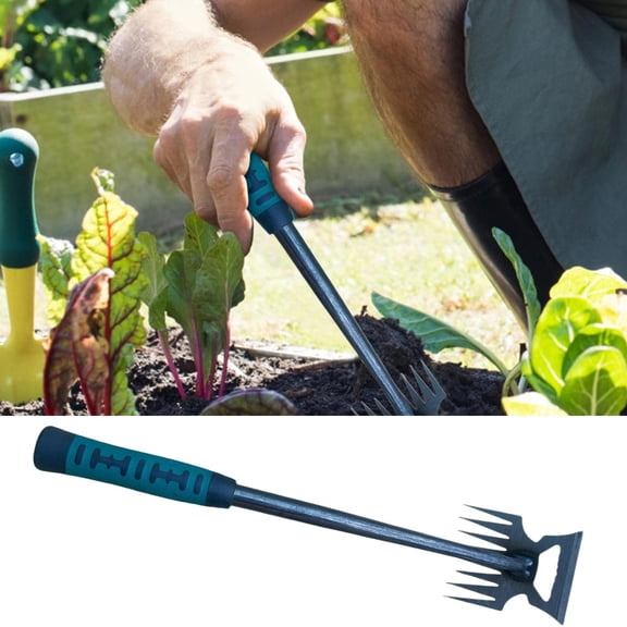 SPOORYYO 1 Pc Uprooting Steel Hand Weeder Tool, Manual Multifunctional Weeding Tool, Stand up Weeding Tool, Weeder Tool for Yard for Garden Yard Farm - Durable Manganese