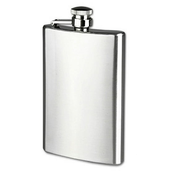 SPOORYYO 10oz Stainless Steel Pocket Hip Flask with Screw Cap - Portable Whiskey and Liquor Carrier for Travel and Outdoor Use