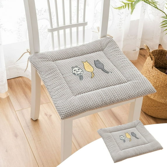 SPOORYYO 17" Plush Seat Cushion for Home - Memory Foam Chair Pad, Perfect for Living Room/Tatami/Winter - Soft & Supportive Seating Solution