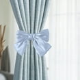 thumbnail image 1 of SPOORYYO 1PC Bow Curtain Tiebacks Clip - Cloth Curtain Holdbacks with Metal Clip, Home Decor for Living Room, 21x13cm/8.27x5.12in (Navy/Sky Blue/P-ink/Beige/Red/Purple), 1 of 6