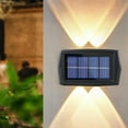 thumbnail image 1 of SPOORYYO 2 Pack LED Outdoor Solar Lights, Dual-Head Landscape Spotlights, Garden Wall Light with White/Warm/Color Changing, Wireless Solar Powered IP65 Waterproof for Yard, Walkway, 1 of 6