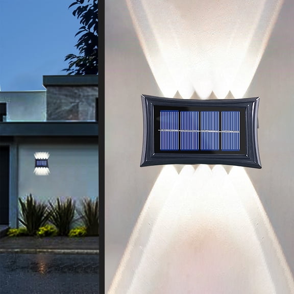 SPOORYYO 2-Pack Solar Garden & Landscape Spotlights, Outdoor LED Lighting with White/Warm/Color Changing Modes, Waterproof Wireless Solar Powered Lights for Yard, Walkway, IP65, Auto On/Off